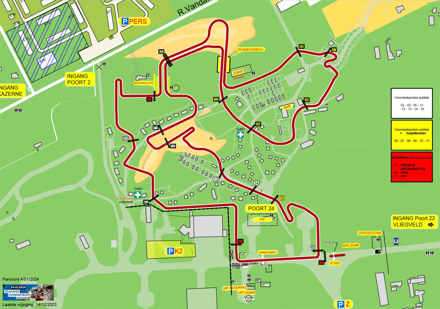 Parcours X2O Trofee Koksijde Vlaamse Duinencross 2024